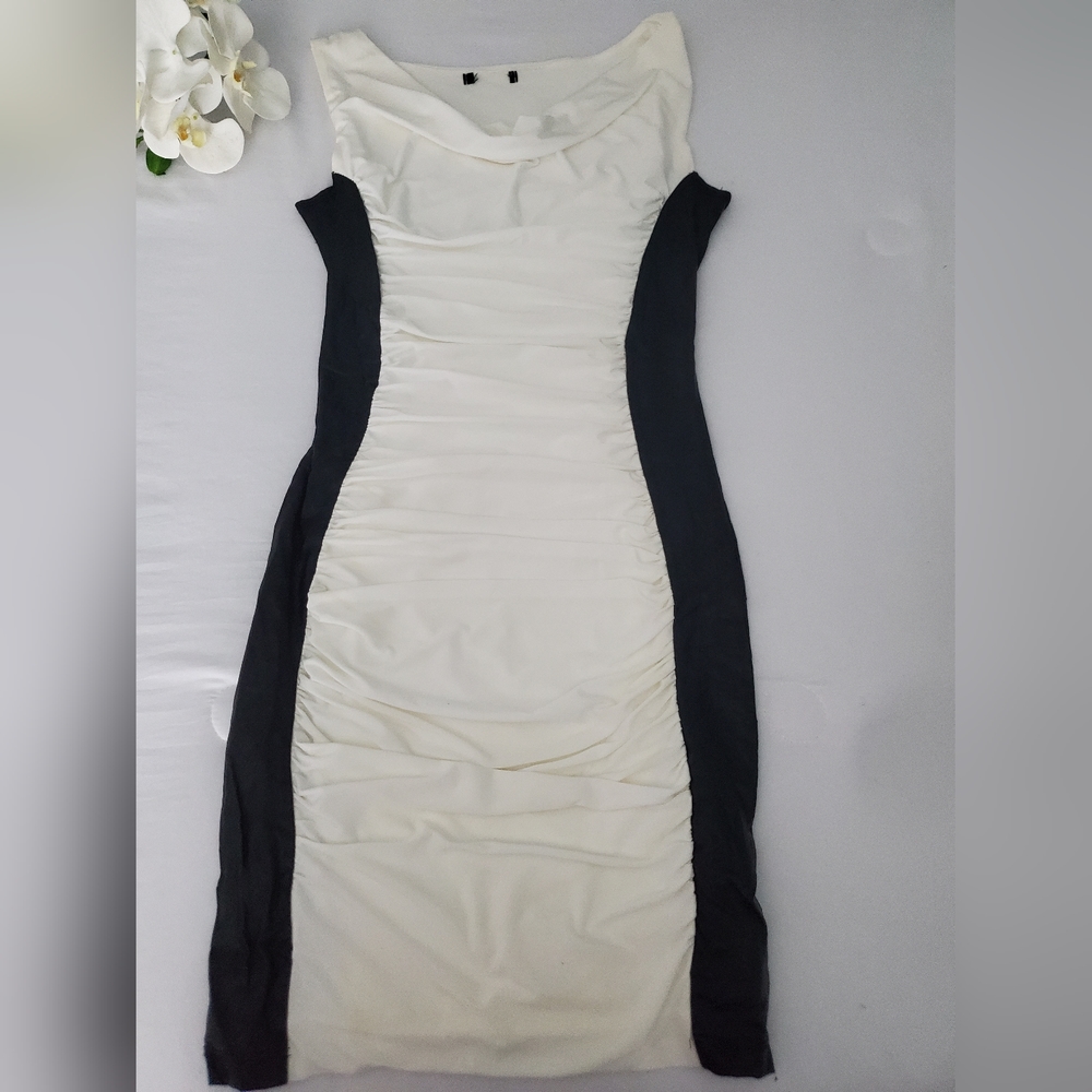 White and black dress size small